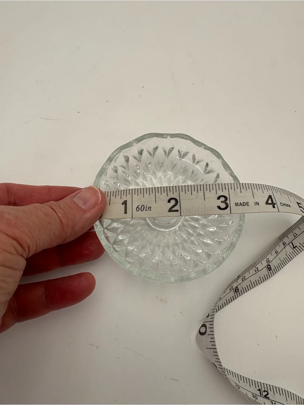 Vintage Clear Glass Ring Holder Dish